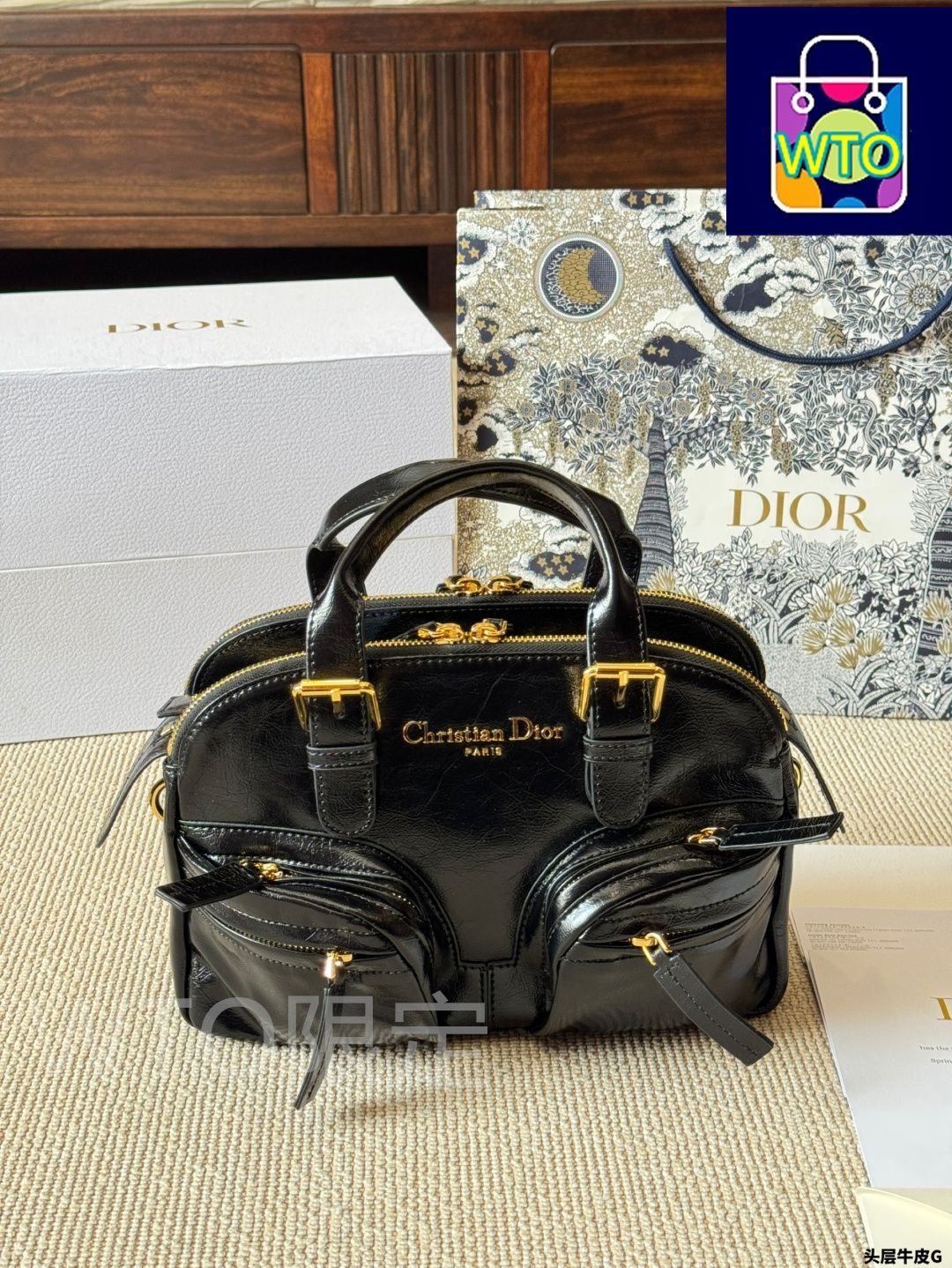 【完売前に残りわずか】Dior ボウリングバッグ Grand Tour DIOR | Grand Tour ボウリングバッグ スモール クリンクルド