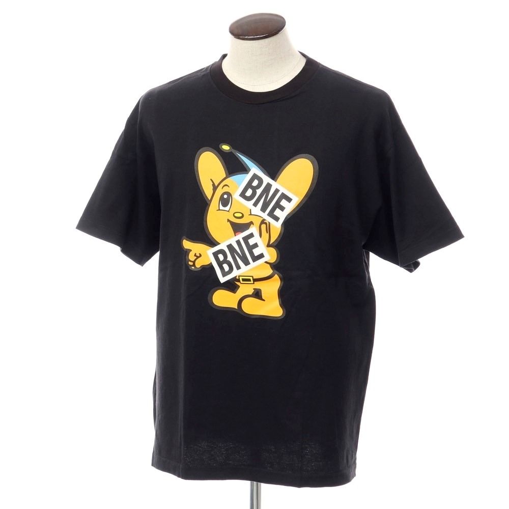 中古】BNE ピーポ君 プリント 半袖Ｔシャツ ブラック【サイズ5