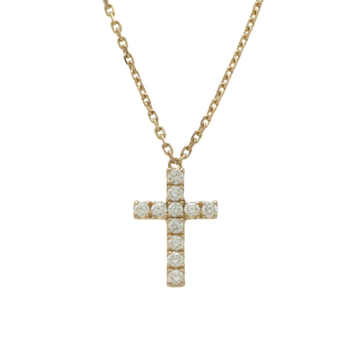 Cartier カルティエ シンボルクロス ダイヤネックレス ペンダント K18PG 750PG ピンクゴールド ダイヤモンド B7221800 -  メルカリ