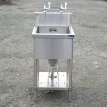 マルゼン 業務用 ステンレス 1槽 シンク W450 D600 H800 150 mm 厨房 槽内寸W37D46深25cm BS1-046 BGビス穴 W45cm