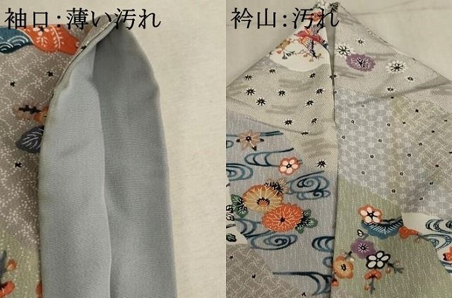 平和屋着物□上質な小紋 型染め 道長花鳥文 燕 鴛鴦 正絹 逸品