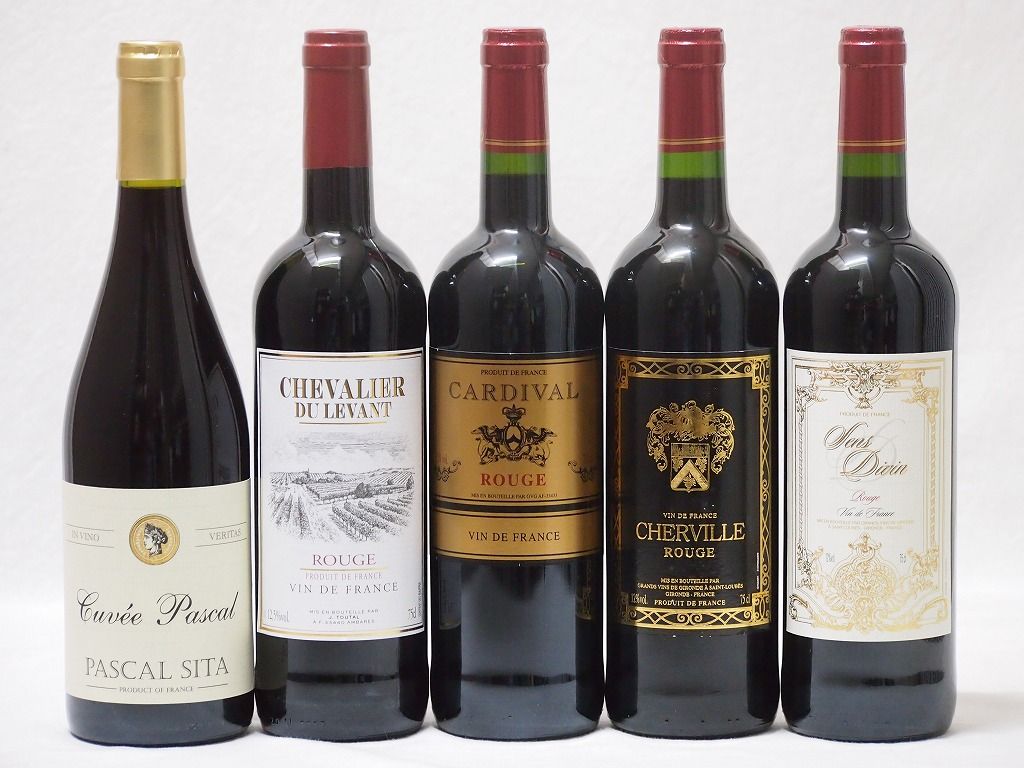 高品質フランスワイン（赤5本）で 750ml×5本 金賞ボルドーと五大