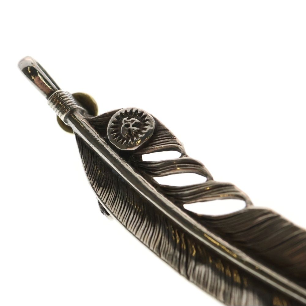 新品未使用 WING ROCK フェザーモチーフ ネックレストップのみ ウイングロック WING ROCK F-5 18K全金フェザーネックレストップ