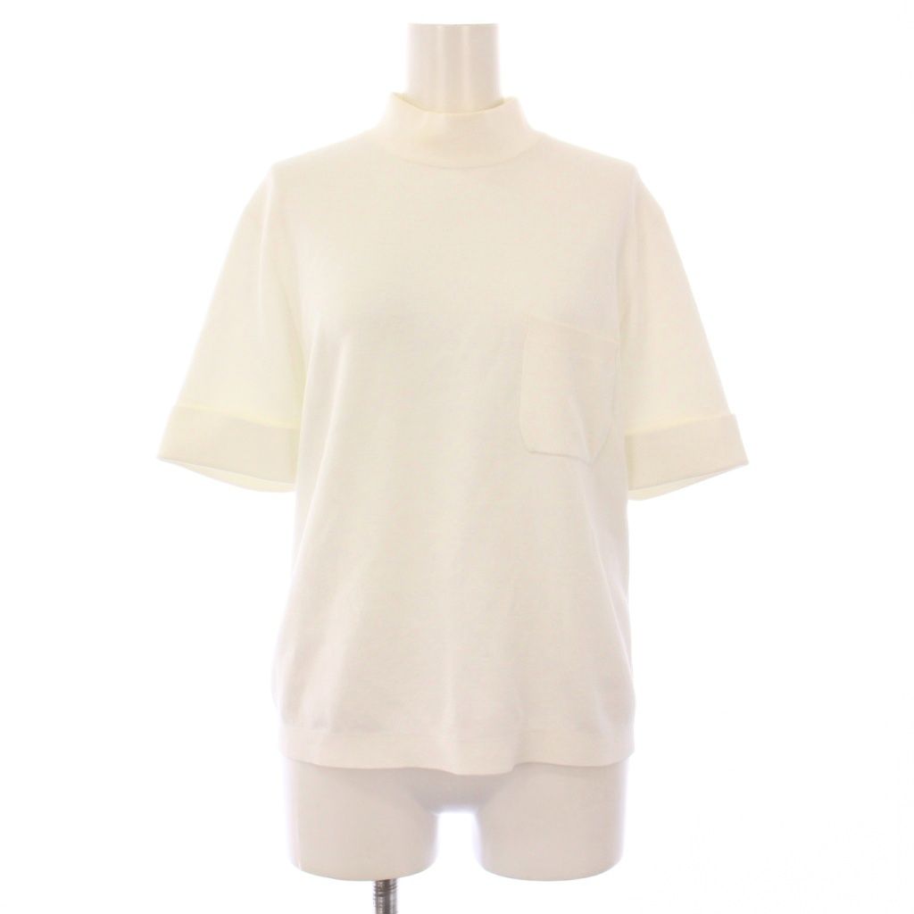 シャネル CHANEL 22SS ニット カットソー 半袖 ハイネック 36 白