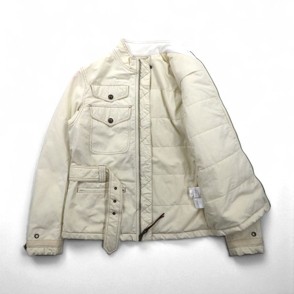 Ralph Lauren 90年代 モーターサイクルジャケット ライダースジャケット M ホワイト ナイロン 中綿 PRIMALOFT