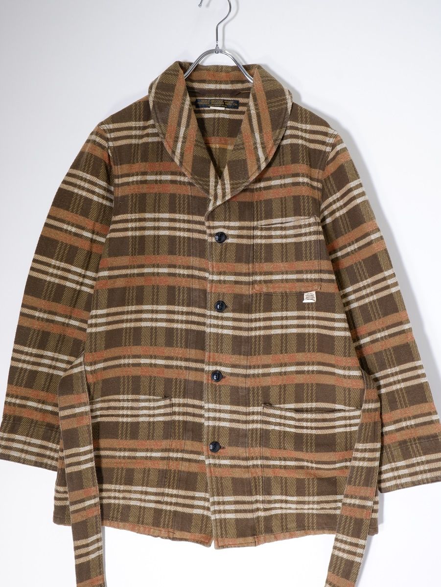 PHIGVEL MAKERS u0026 Co.フィグベル MOUNTAINEER CHECK GOWNショールカラーチェックガウンシャツジャケット。【36(1)】【MJKA65923】