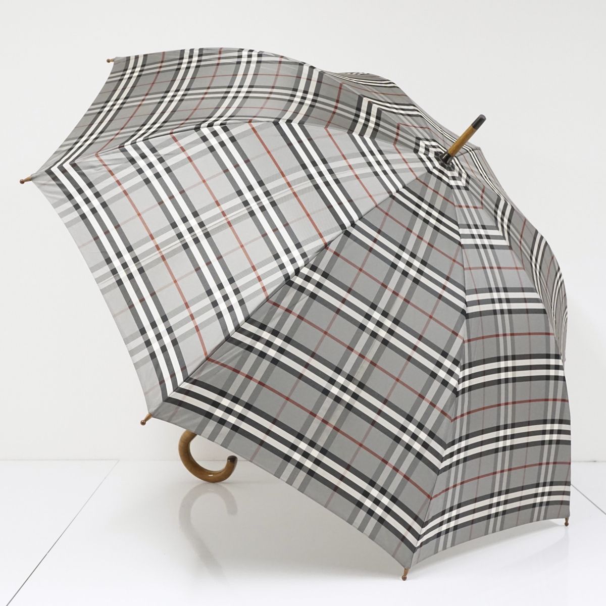 BURBERRY バーバリー 雨傘 メンズ 長傘 ブランド グレー
