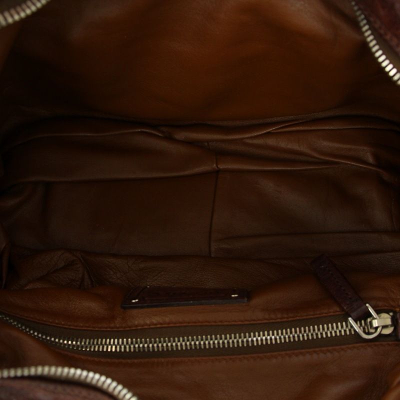 プラダ PRADA ウォッシュドレザー ボストンバッグ ハンドバッグ ワン