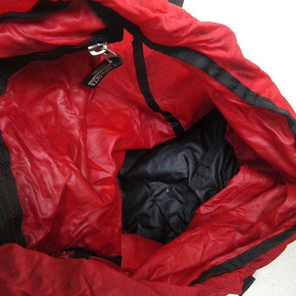 Q■ノースフェイス/THE NORTH FACE K-TY721ポケッタブル  ナイロンリュックサック■赤BAG/76【中古】BAG■黒/ビジネスMENS/27【中古】