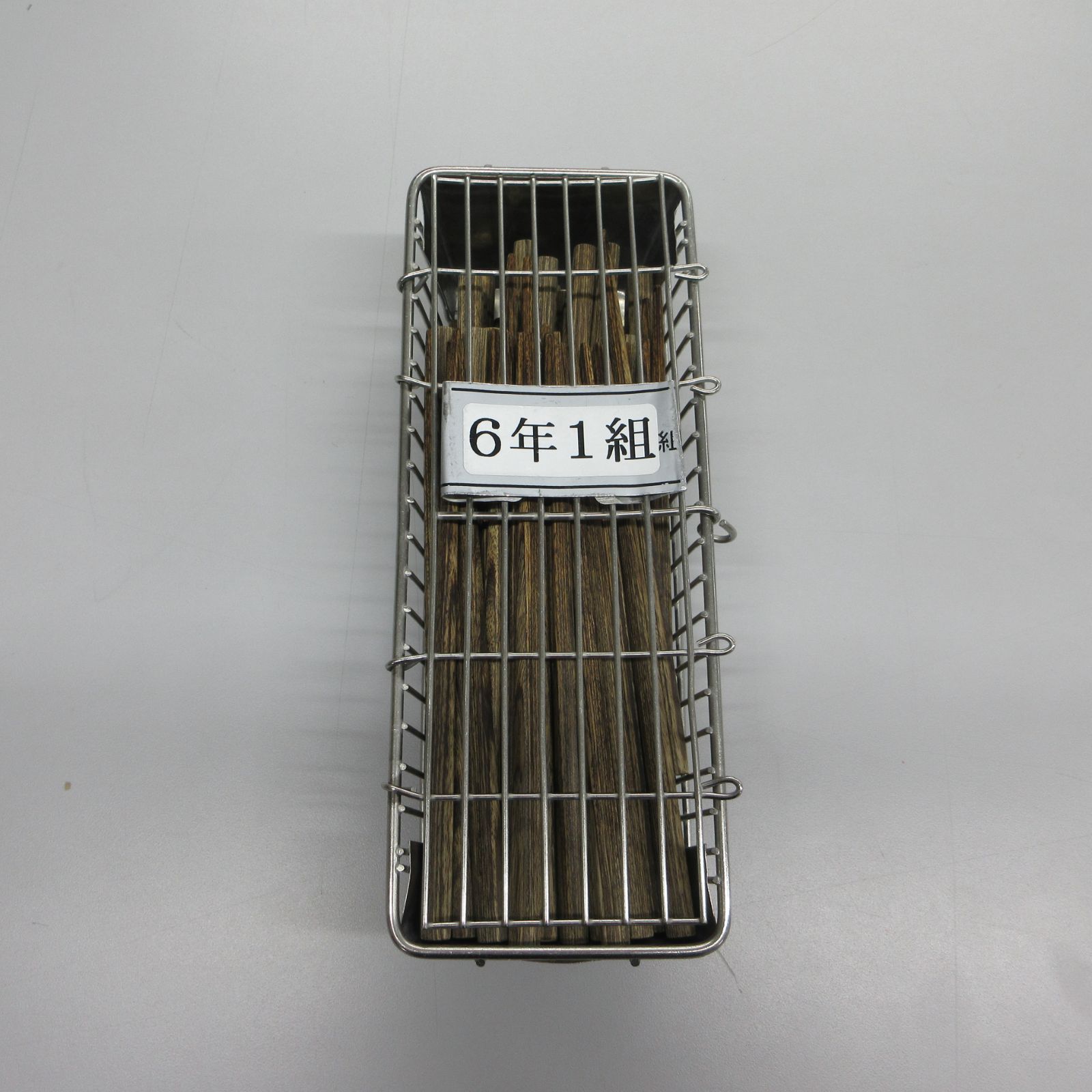 現地引き取りのみ、配送不可】学校給食 ステンレスかご 箸 セット