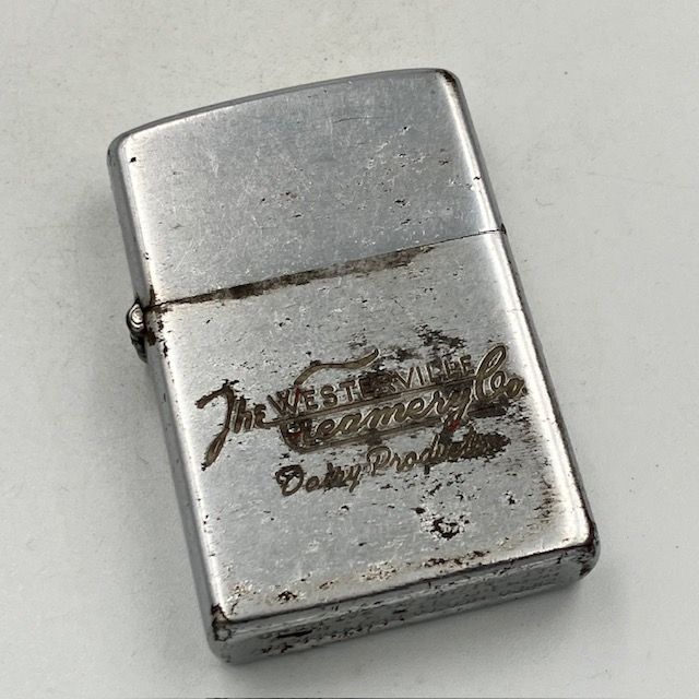 ジッポー Zippo スチール製 フルスタンプ 1953年 企業もの The Westerville Creamery Co. PAT.2517191