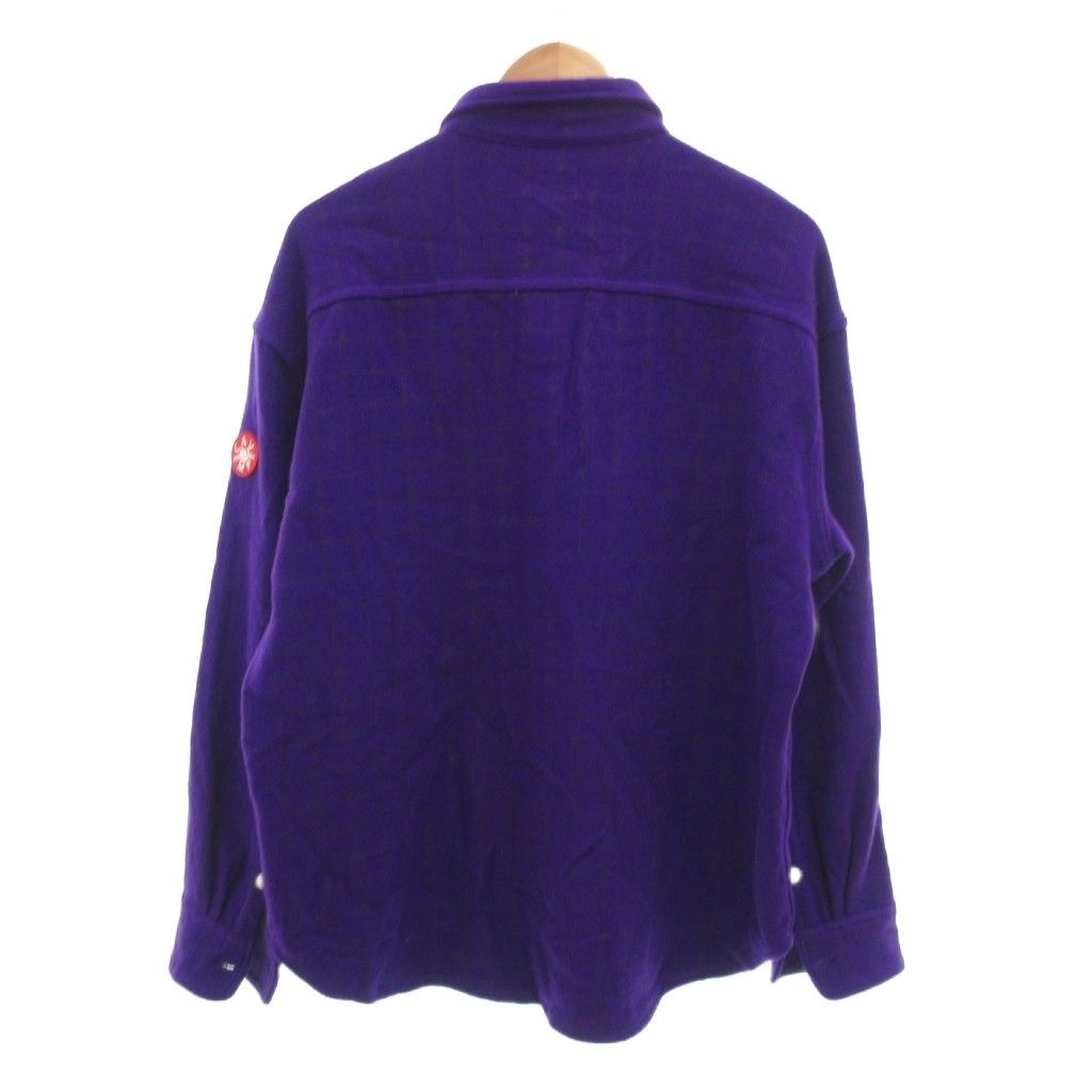 シーイー CE シャツジャケット カバーオール グリット フランネル 長袖 M 紫 パープル JS GY19