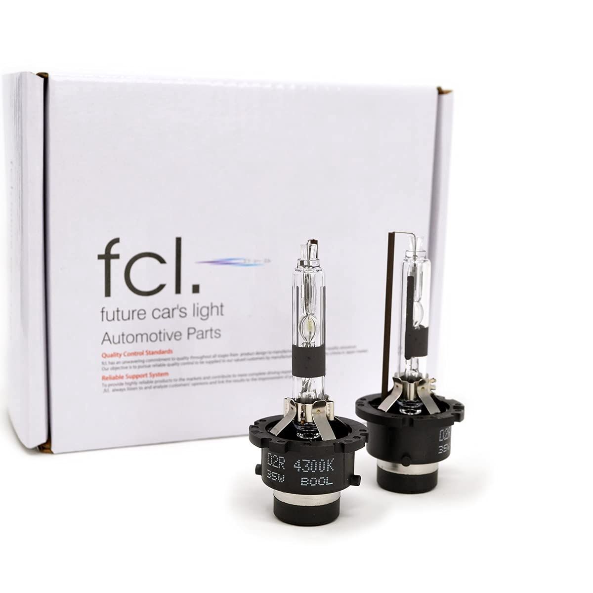 新品 HID バルブ ホワイト 純白色 6000K D2R 車検対応 12V 24V 対応 fcl.(エフシーエル) 純正交換 35W リフレクター 左右分2個入り