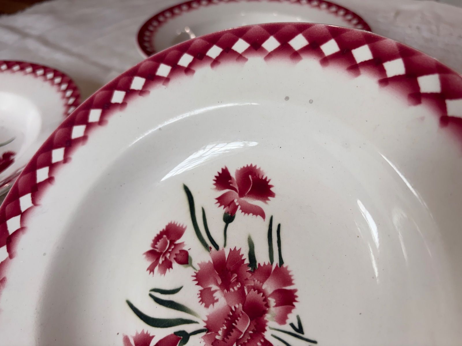 ３枚セット フランスアンティーク スーププレート ディゴワン フレンチスタイル 深皿 812 SKLAD-KIRPICHA_RU