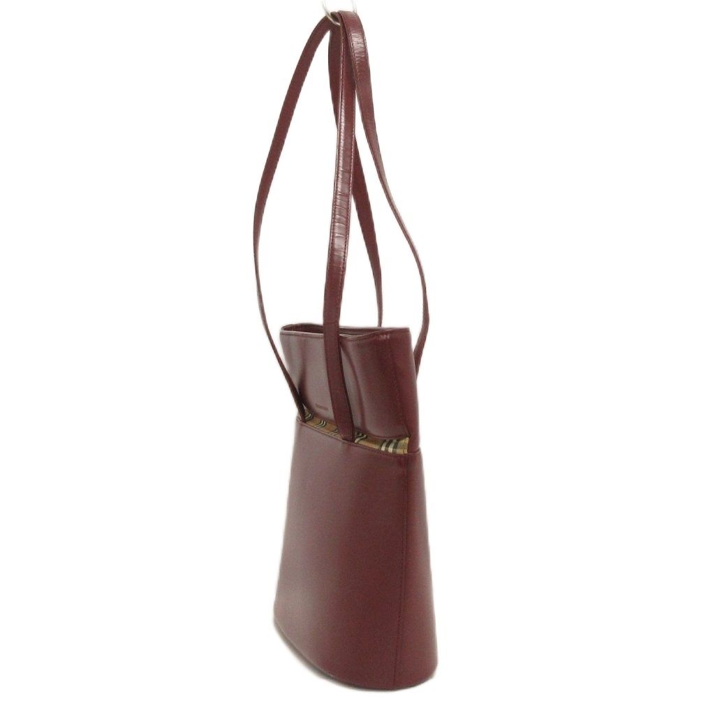 バーバリー BURBERRY トートバッグ 財布 セット 肩がけ 二つ折り 裏地ノバチェック レザー 赤系 レッド系 鞄 ウォレット