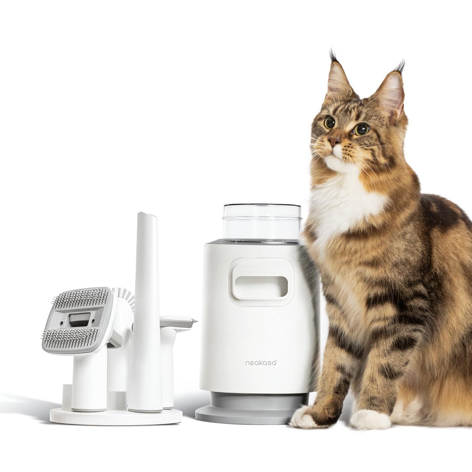 猫 小型犬にぴったり Neakasa P0lite ペット用ブラシセット グルーミング掃除機 強力吸引 4in1多機能ペットの毛 掃除機 収納スタンド付き 抜け毛対策 ペット用品 抜け毛取りクリーナ