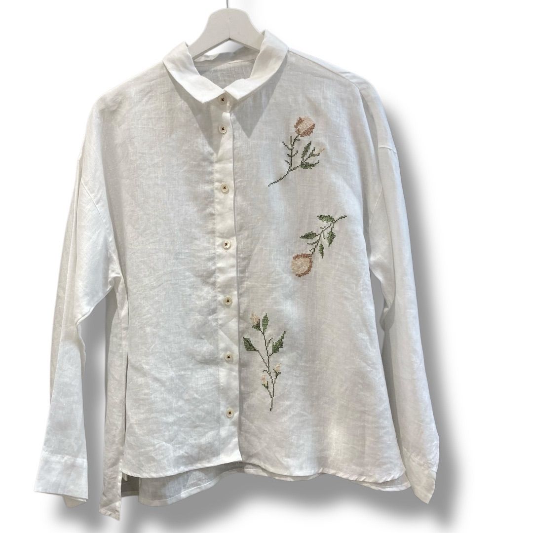 cotton House Aya コットンハウスアヤ リネンカミーブラウス