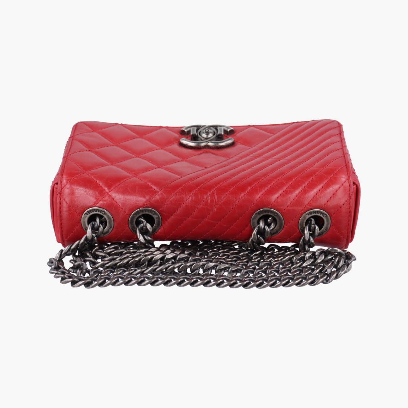 シャネルChanelココボーイ シングルフラップ レッド ラムスキン A92796 20640482 DECORATOM_COM_BR