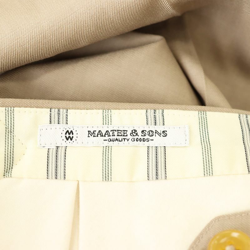 MAATEE & SONS shirahamaベージュスラックス サイズ2