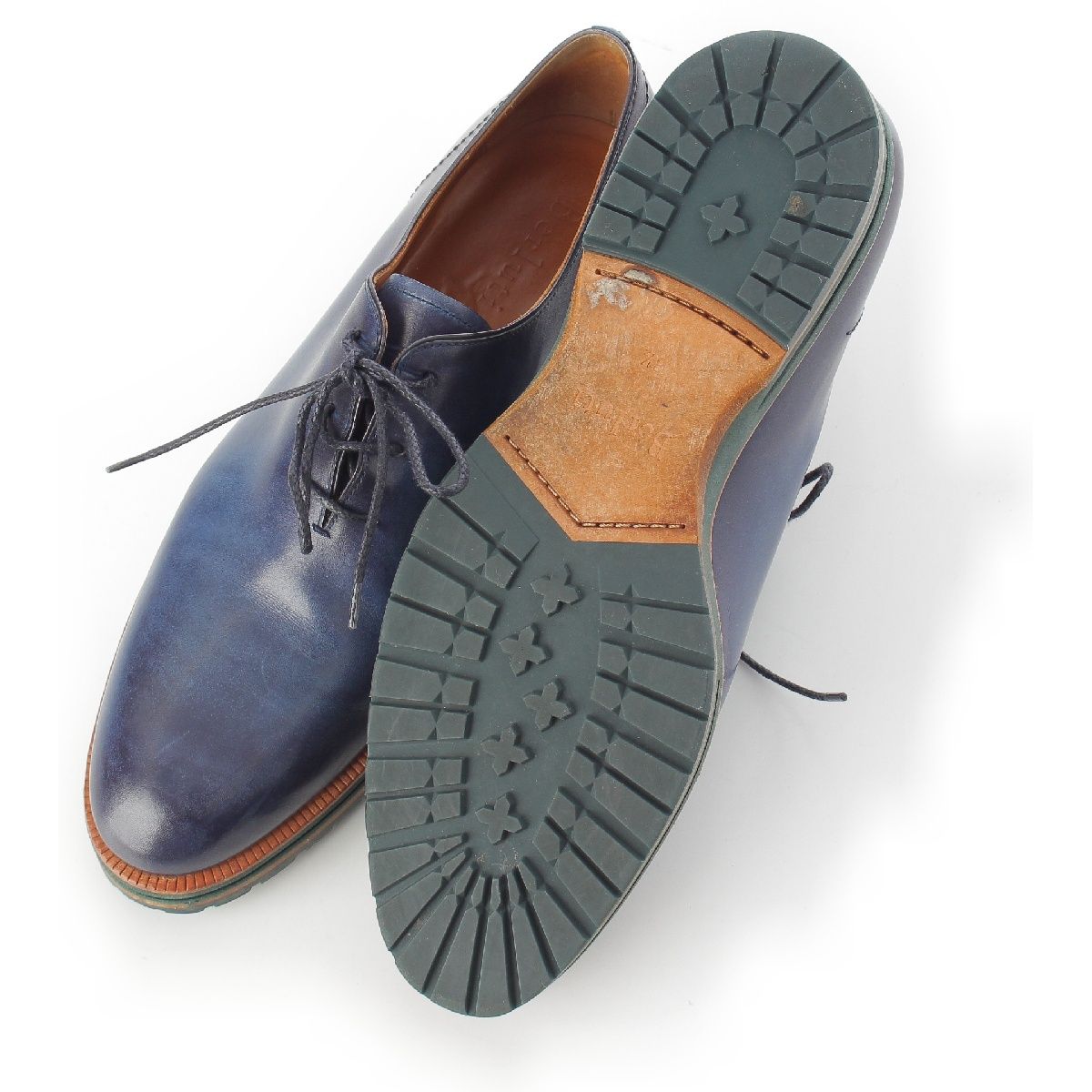 ベルルッティ レザー アレッシオ レースアップ ドレスシューズ ブルー
