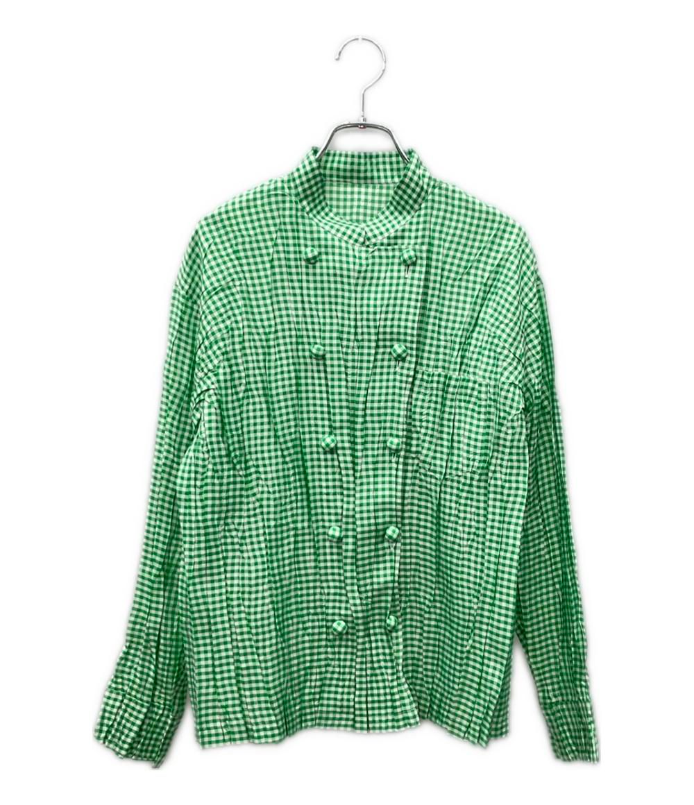 プリーツプリーズ 長袖ブラウス ギンガムチェック柄 レディース SIZE 3 L PLEATS PLEASE