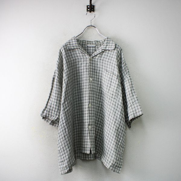 メンズ 2022SS 定価4.5万 ARTS&SCIENCE アーツ＆サイエンス Relax shirt OOP リネンチェックリラックスシャツ  2/グリーン【2400013048347】 - メルカリ