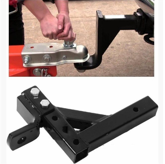 調節 なトレーラー ヒッチ ボール マウント高強度アイアン レイズ ドロップ ヒッチ トレーラー レシーバー ボール マウント 2インチ ト