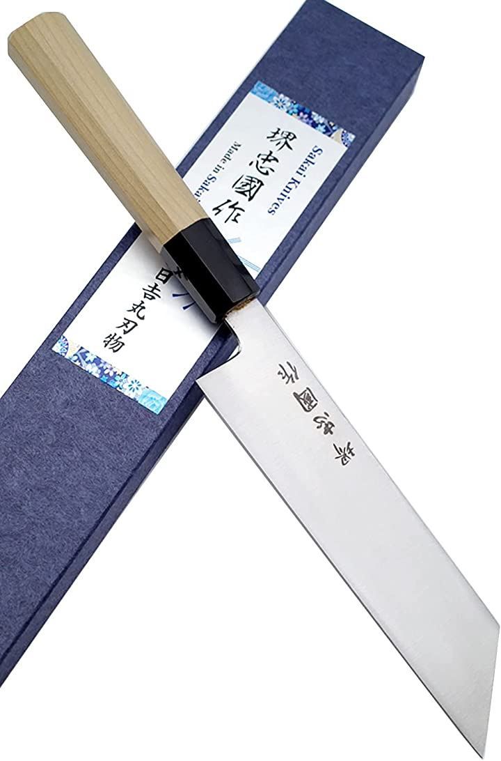 日吉丸刃物 堺忠國作 芋切包丁 菜切り モリブデン 180mm-本焼 プロ愛用の堺包丁