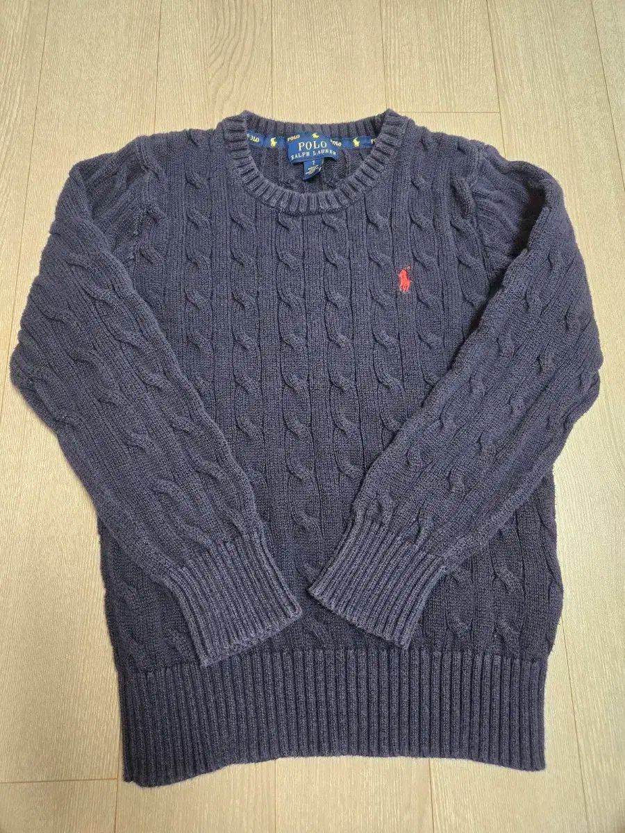 ポロラルフローレン キッズ ケーブル ニット ネイビー 7