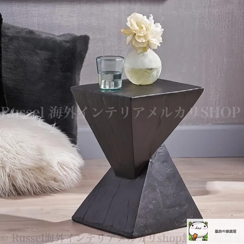 新しい♥ サイドテーブル コーヒーテーブル スツール モダン 個性的 椅子 チェアチェア ウッド ブラック 黒 おしゃれ かっこいい シンプル インテリア