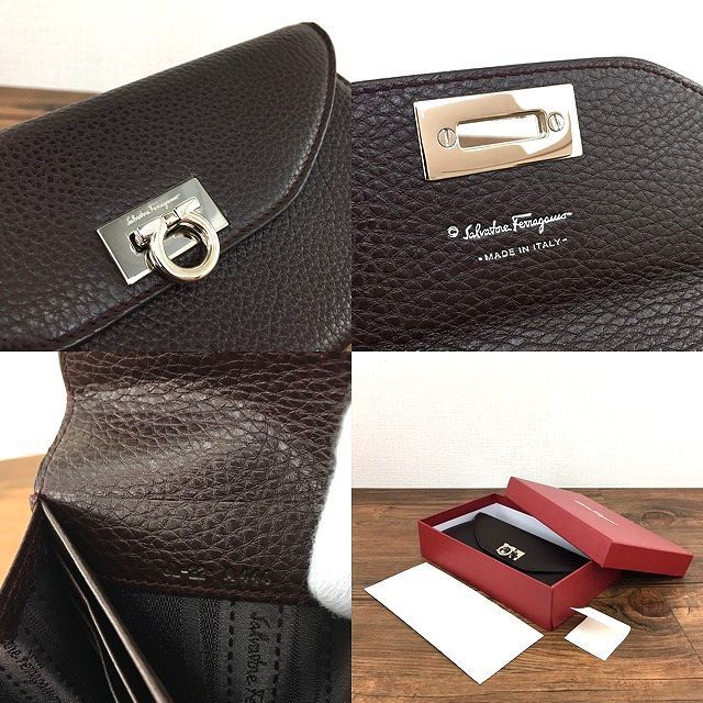 未使用品 Salvatore Ferragamo 長財布 こげ茶 170 | angeloawards.com