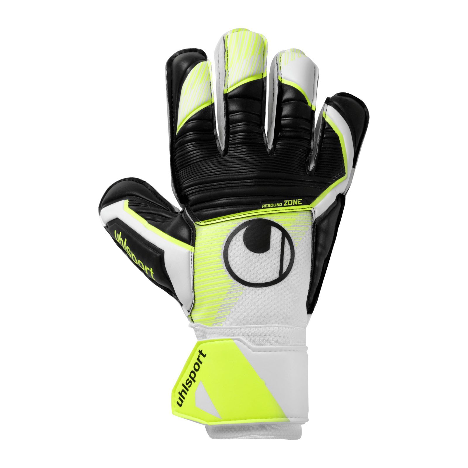 Color ホワイトｘフローイエローｘブラック_Size 6 uhlsport ウールシュポルト 試合|練習用 サッカー GK キーパーグローブ ソフト アドバンスド 1011355 01 6
