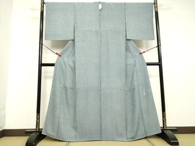 平和屋着物▽江戸小紋 単衣 子持ち縞 正絹 逸品 DAAS0232az