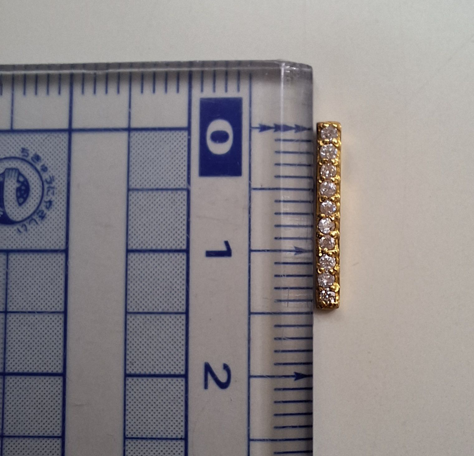 K18台 Iライン型ペンダントヘッド ダイヤモンド0.1ct 在庫限り特価品 