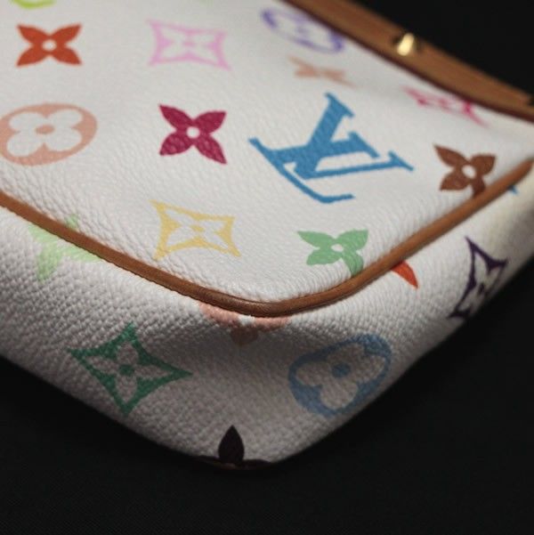 ルイヴィトン アクセサリーポーチ マルチカラー 白 ルイヴィトン Louis  