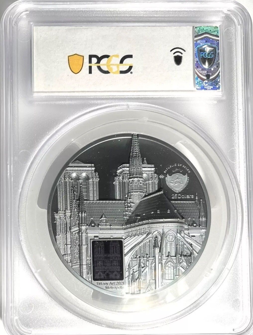 Notre Dame de Paris 2021 Tiffany Art Metropolis - 5oz Black Silver PCGS PR70 MHE