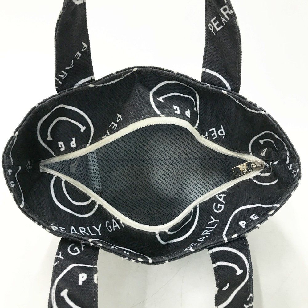 パーリーゲイツ　カートバッグ　総柄　ゴルフ　ニコちゃん パーリーゲイツ カートバッグ ネイビー×イエロー ニコちゃん総柄