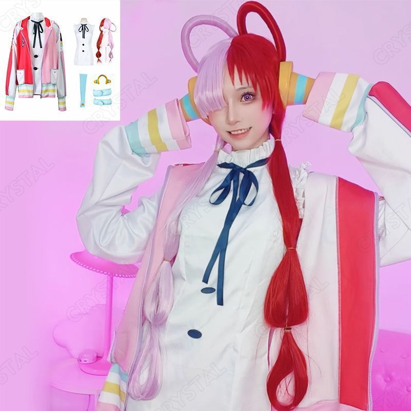 ウタ コスプレ 衣装 UTA ワンピース フィルム レッド ウイッグ付き 飾り付 コスチューム ウタ 人気キャラ 劇場版 世界の歌姫 Uta コスプレ衣装 変装 cosplay クリスマス ハロウィン 演出服 日常服 アニメ 祭り 学園祭 文化祭 仮装