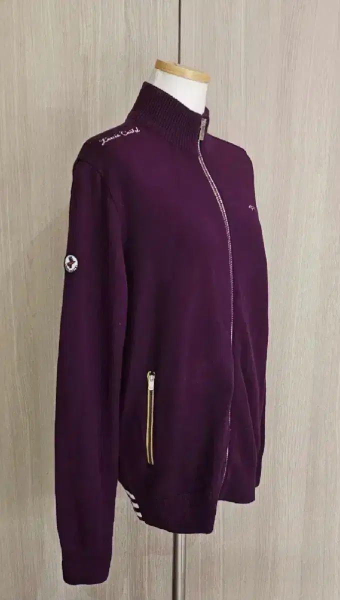 Louis Castel バイオレット ジップアップ カーディガン メンズ 95 LLC-HASEGAWATOSO_COM