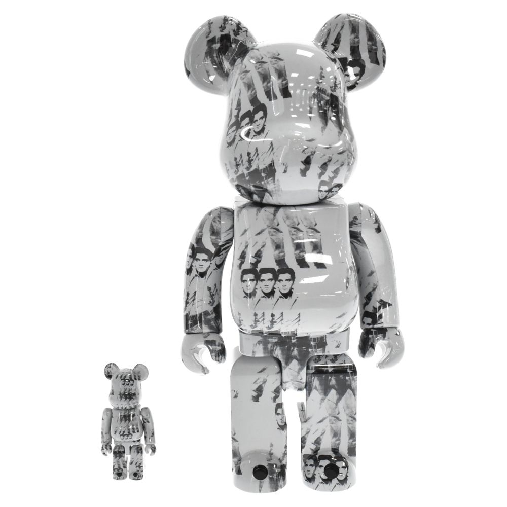 MEDICOM TOY - MEDICOM TOY メディコムトイ BE@RBRICK Andy Warhol&#39;s ELVIS PRESLEY 100% 400%ベアブリック アンディウォーホル エルヴィス プレスリー フィギュア 人形 ホワイト MEDICOM TOY (メディコムトイ) BE@RBRICK Andy Warhol's ELVIS