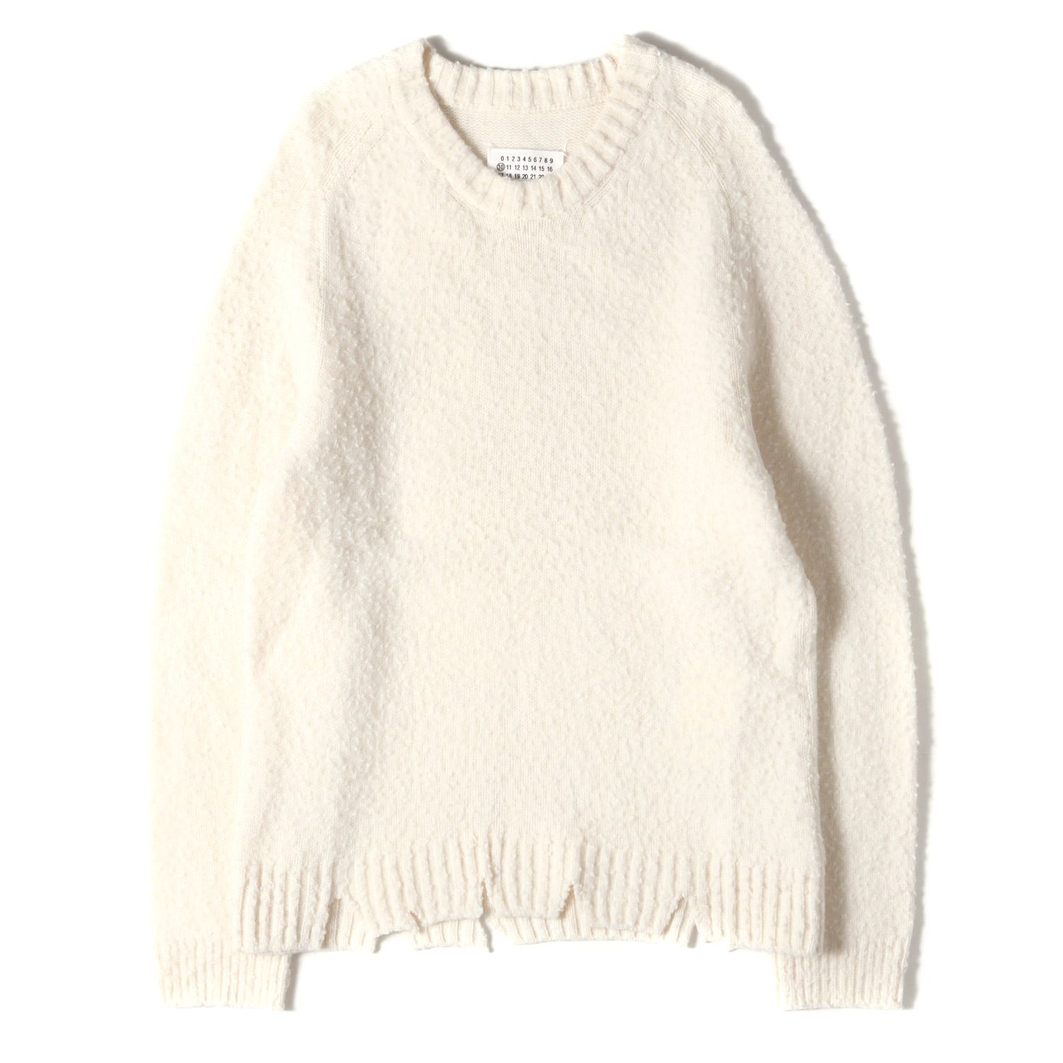 美品】Maison Margiela メゾン マルジェラ ニット アイボリー 美品】Maison Margiela メゾン マルジェラ ニット アイボリー