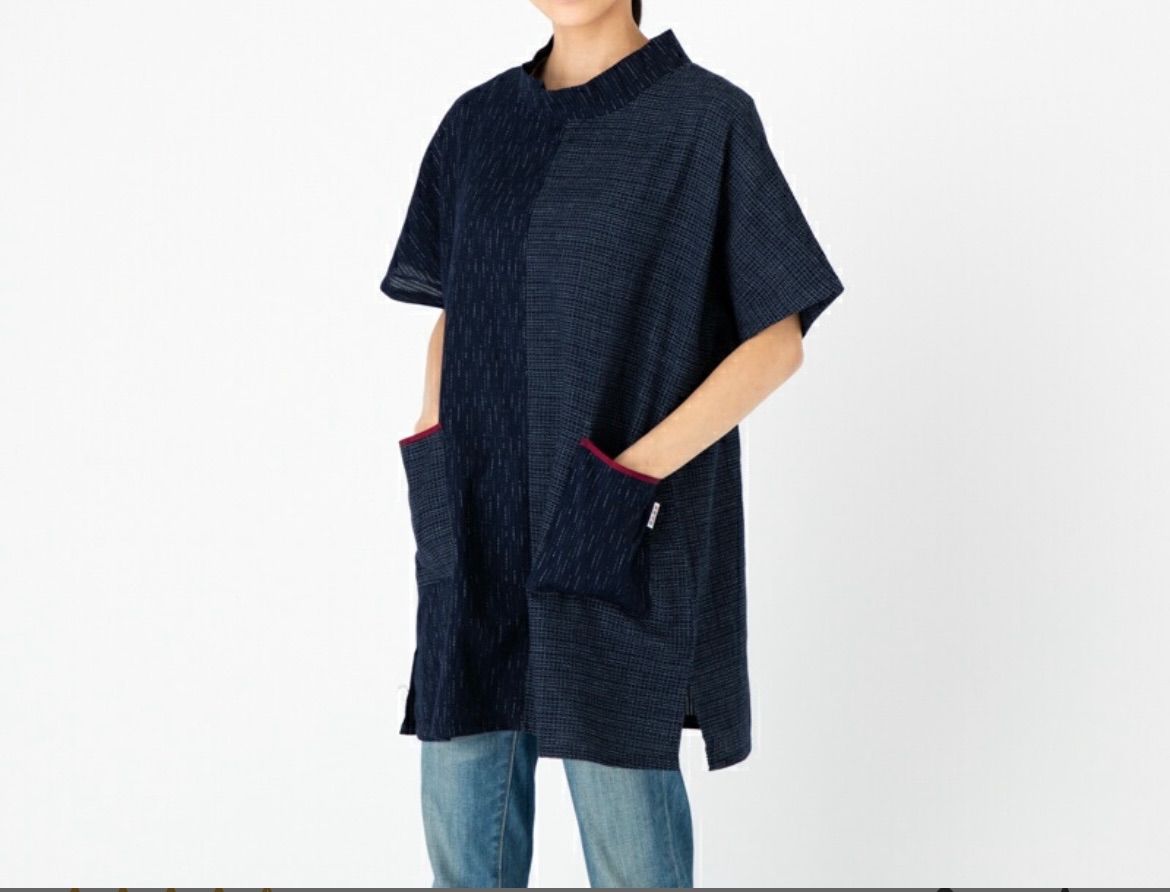 Made in Japan Kurume Chijimi Weave Symmetrical Tunic One-Mile - Loungewear