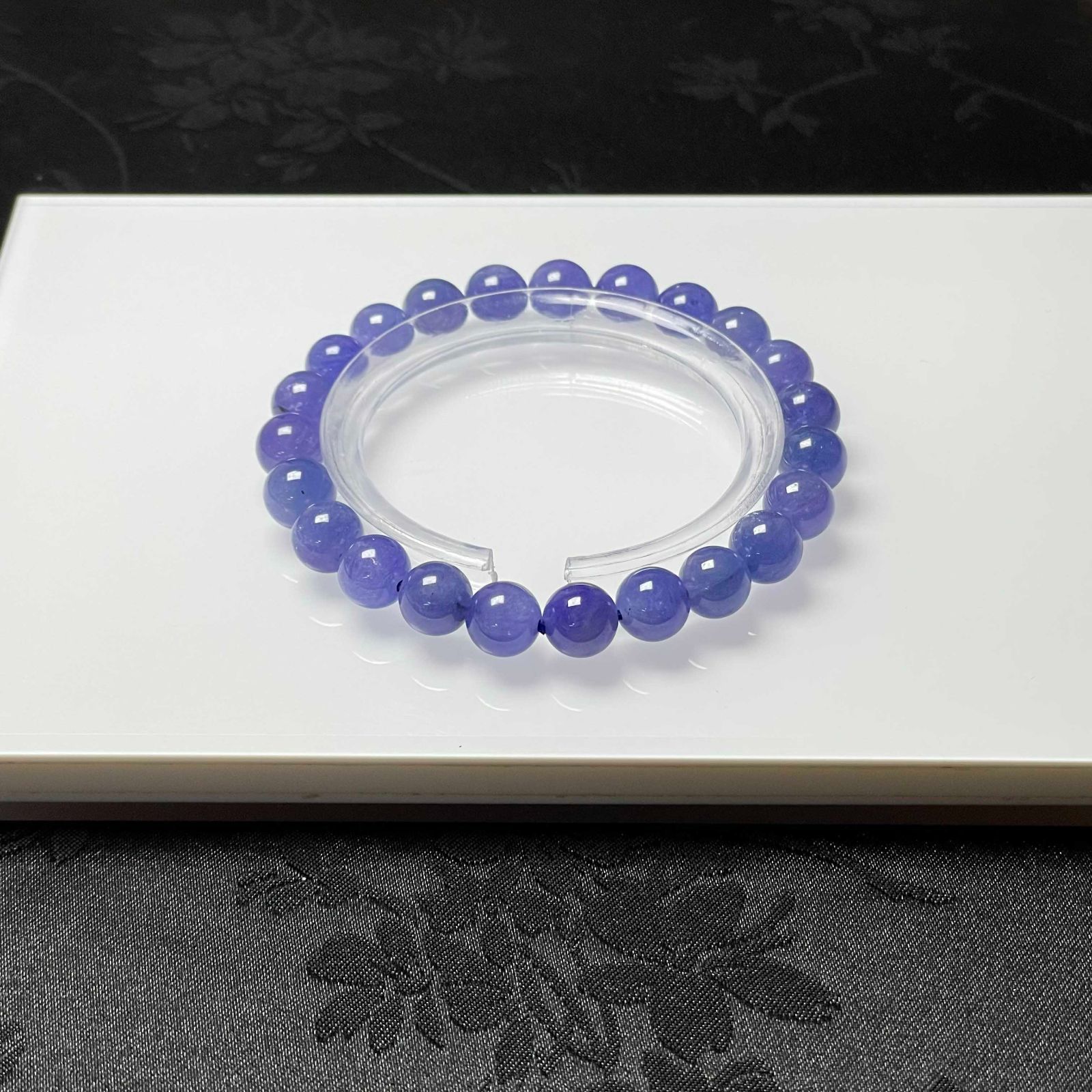 夢色 EU製 タンザナイト パワーストーン ブレスレット 天然石 原石 お守り プレゼント 7.7-8.2mm ZZ1607