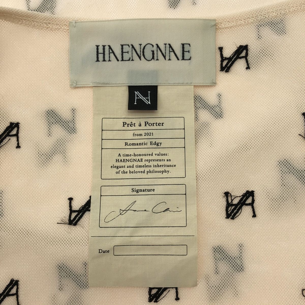 HAENGNAE / ヘンネ | KISHIMEN LOGO TOP / 総ロゴ エンブロイダリー  
