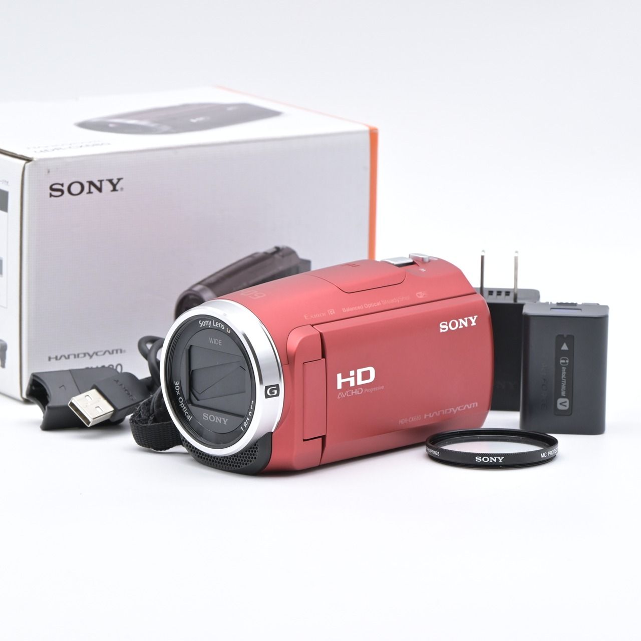 SONY ソニー デジタルHDビデオカメラレコーダー HDR-CX680 R レッド ビデオカメラ