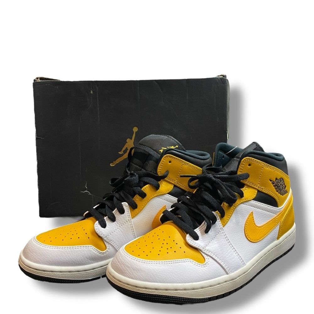 28.5cm NIKE AIR JORDAN 1 MID University Gold 554724-170 - メルカリ