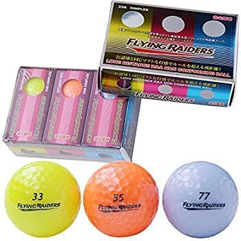 LEZAX(レザックス) ゴルフボール FLYING RAIDERS 非公認球 2ピース 6個入りパック 3色カラー FRBA-2117