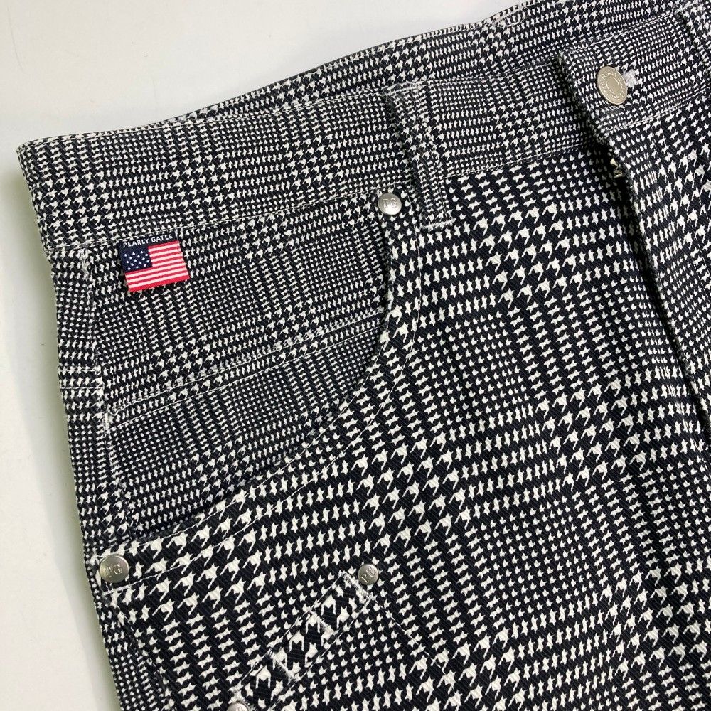 サイズ：5 PEARLY GATES パーリーゲイツ  ストレッチパンツ グレンチェック柄 ネイビー系 [240101467344] ゴルフウェア メンズ ストスト PEARLY GATES パーリーゲイツ ストレッチパンツ グレンチェック