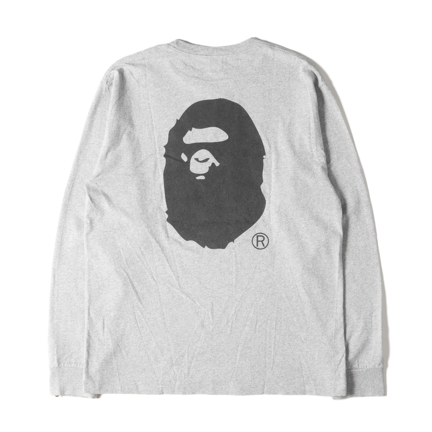 A BATHING APE ア ベイシング エイプ Tシャツ サイズ:L 猿顔プリント 