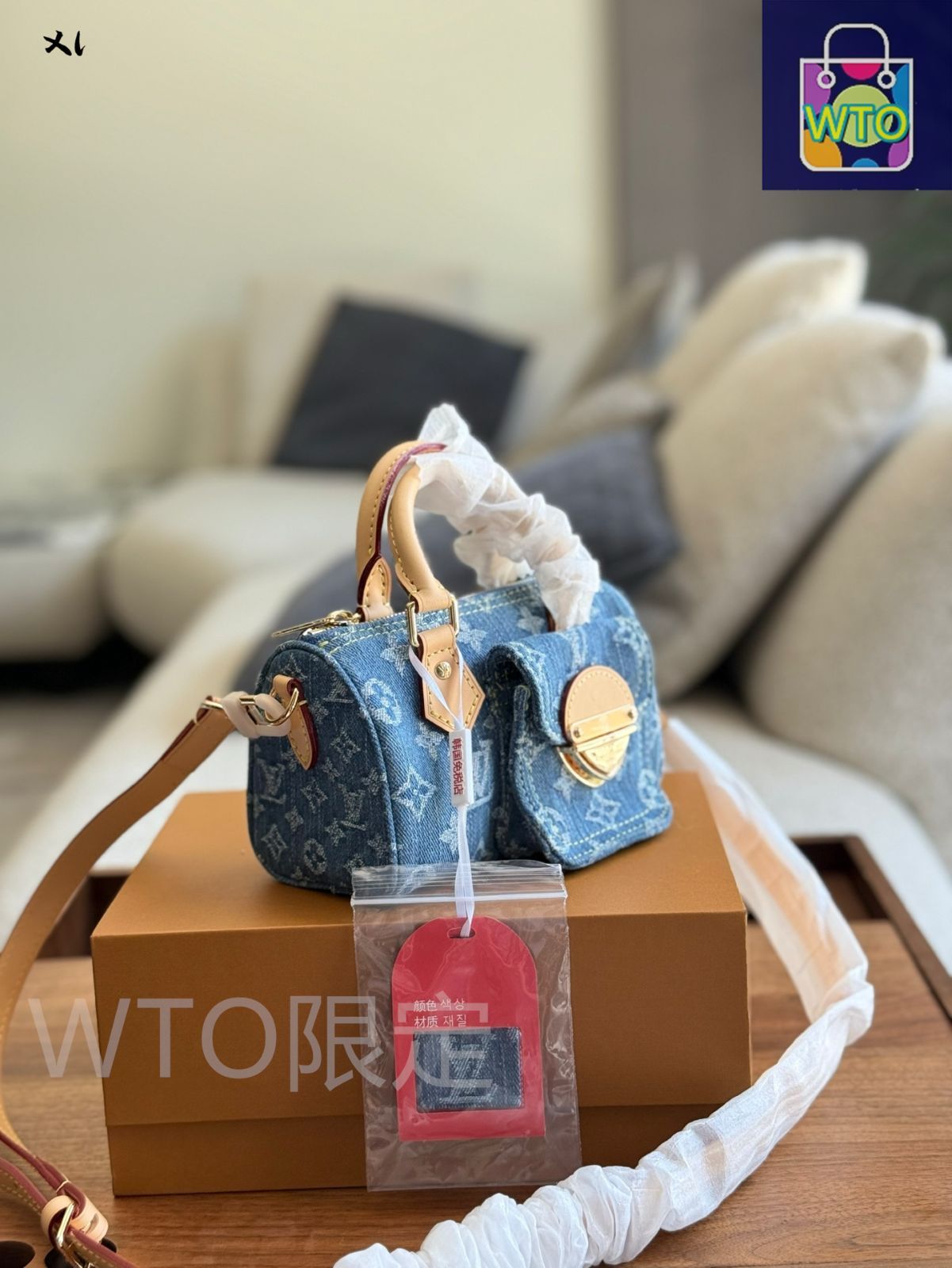 今日特価】Louis Vuitton ルイヴィトン ナノスピーディ デニム